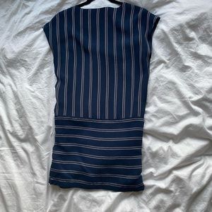 Striped navy shift dress - size 0